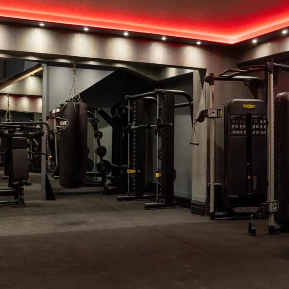 Fitness Therapy Wellness Club - Όργανα. Πλήρης πρόσβαση στα ελεύθερα βάρη και τον σύγχρονο εξοπλισμό μας για στοχευμένη ενδυνάμωση.